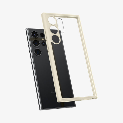 ACS07292 - Galaxy S24 Ultra Case Ultra Hybrid in Crystal Clear showing the back